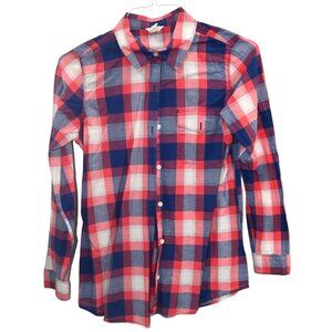 Forever 21 Womens Long Sleeve Collared Plaid Button Down Size Small